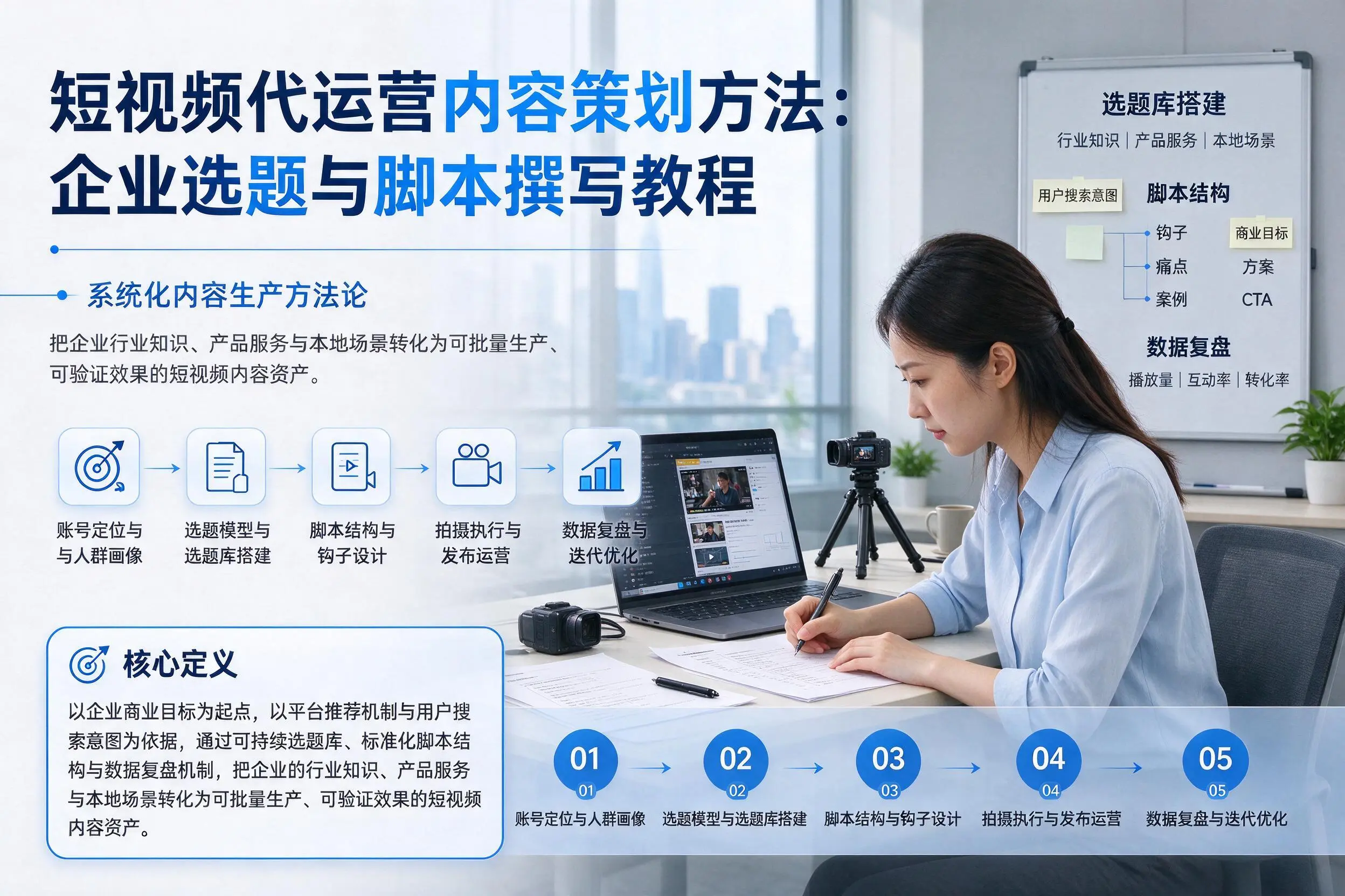 短视频代运营内容策划方法:甘南企业选题与脚本撰写教程