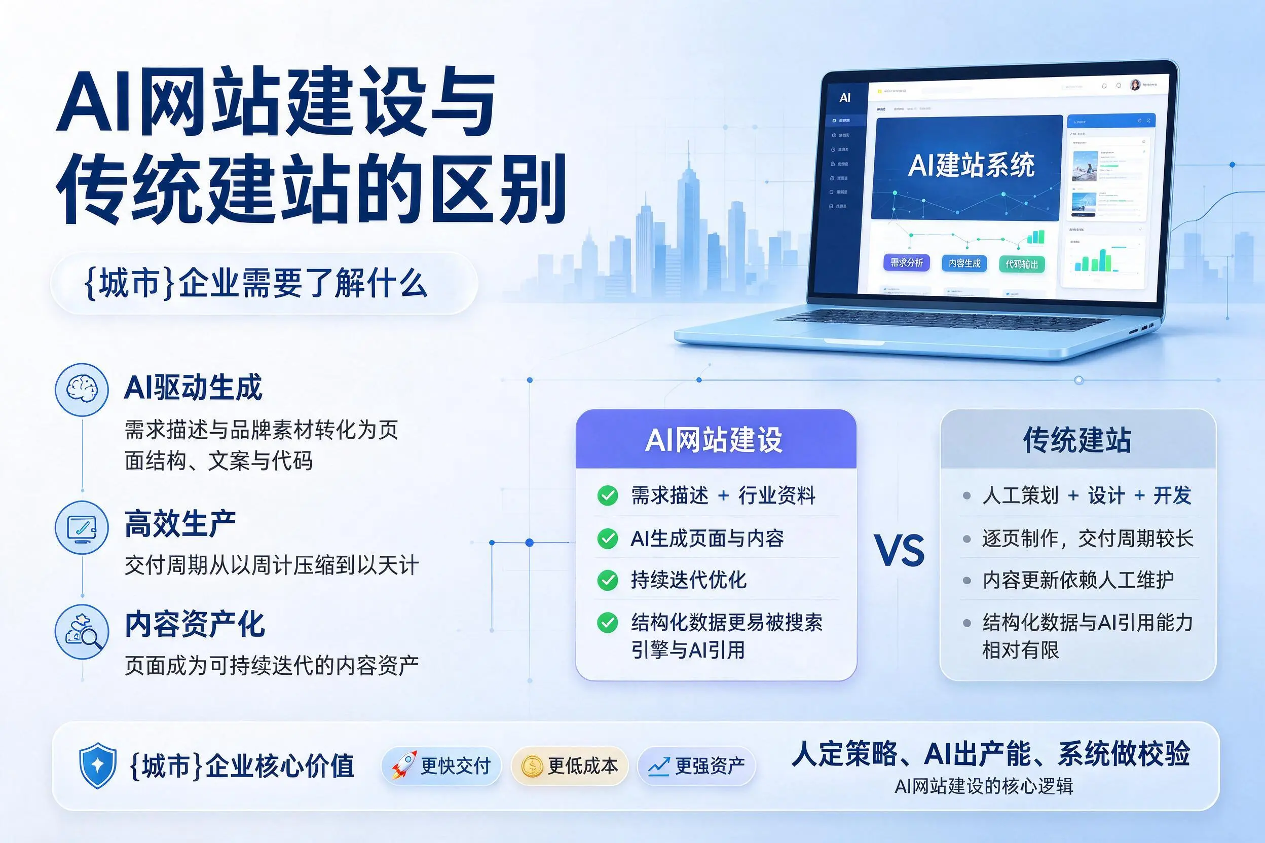 AI网站建设与传统建站的区别,甘南企业需要了解什么