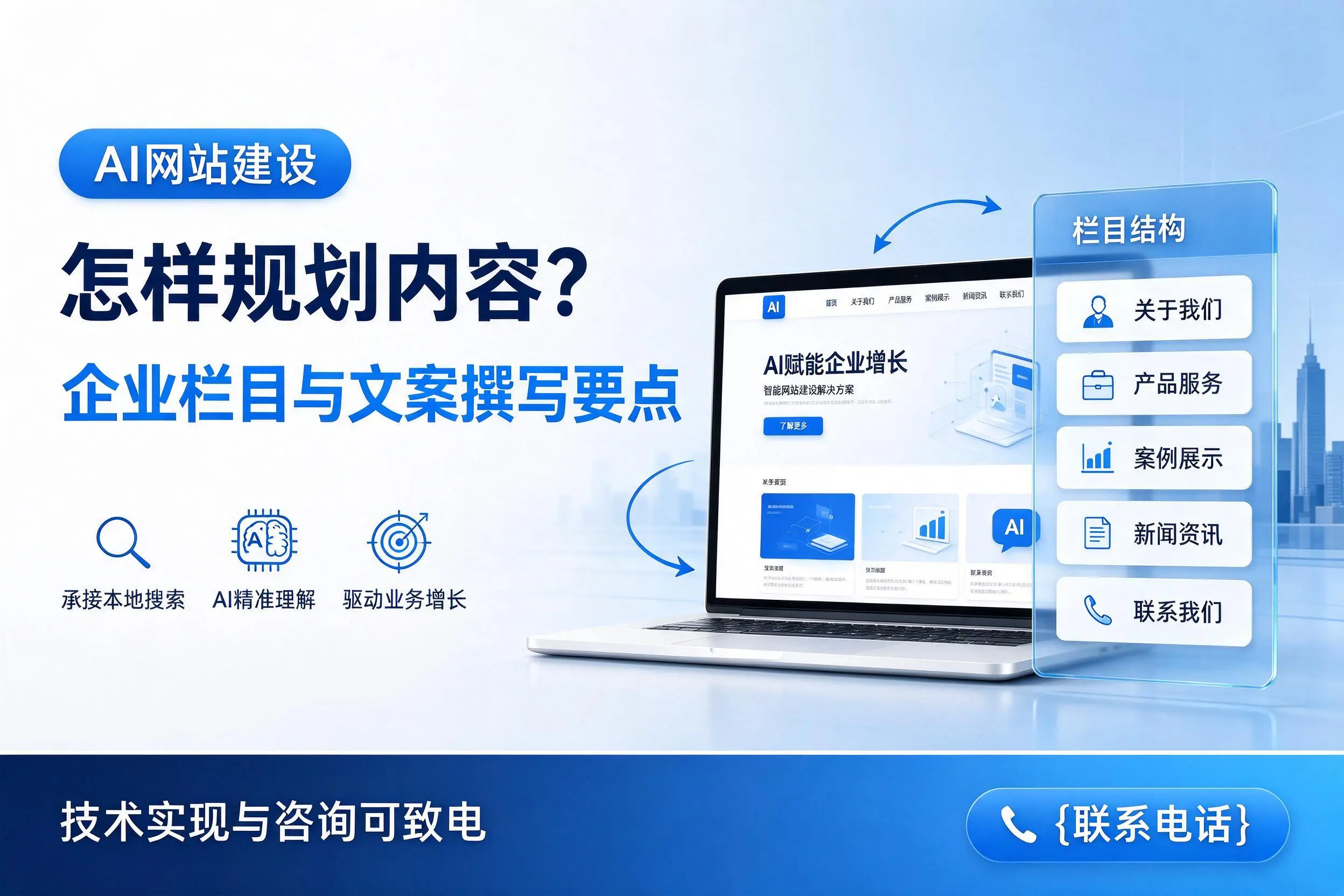 AI网站建设怎样规划内容？甘南企业栏目与文案撰写要点