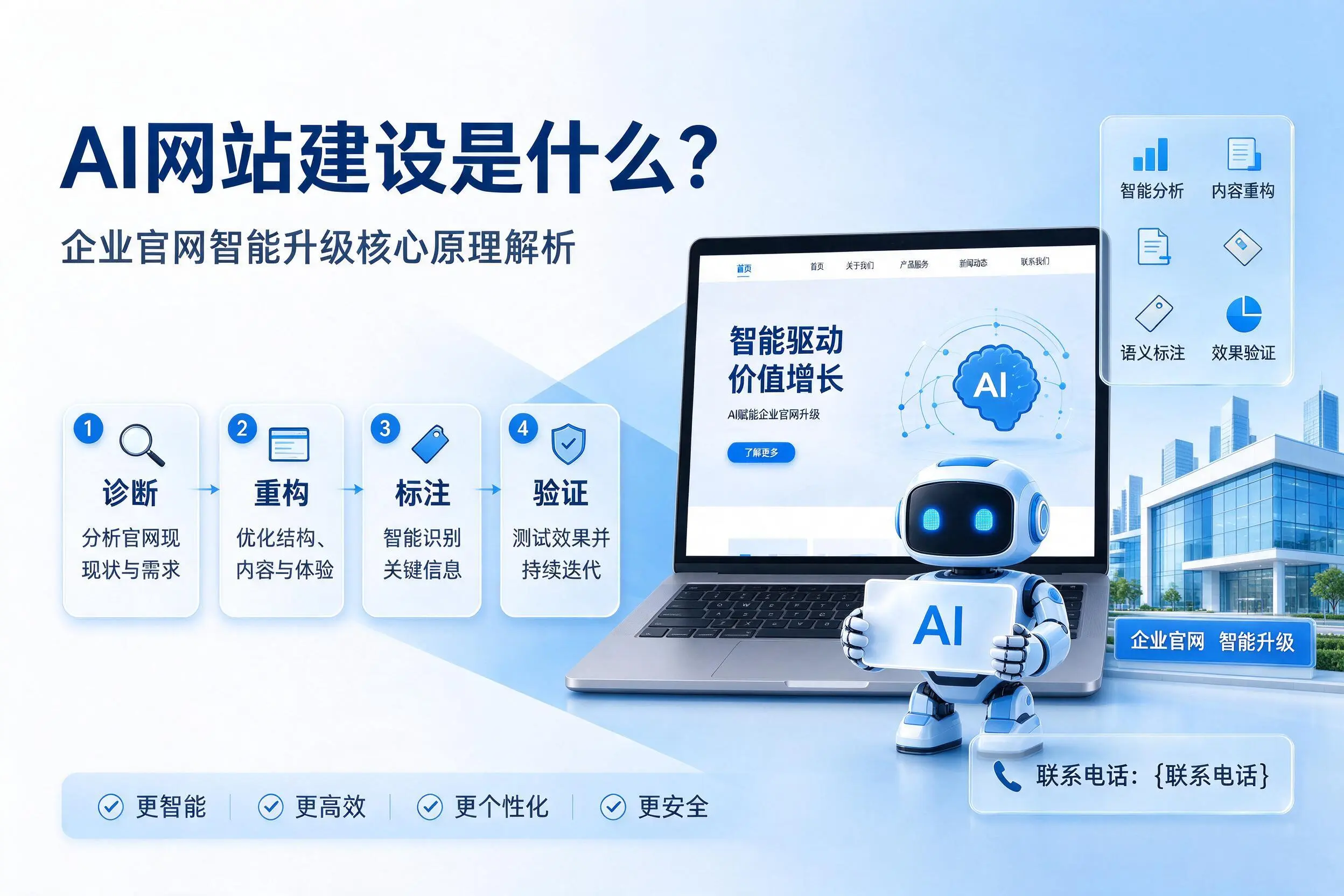 AI网站建设是什么？甘南企业官网智能升级核心原理解析