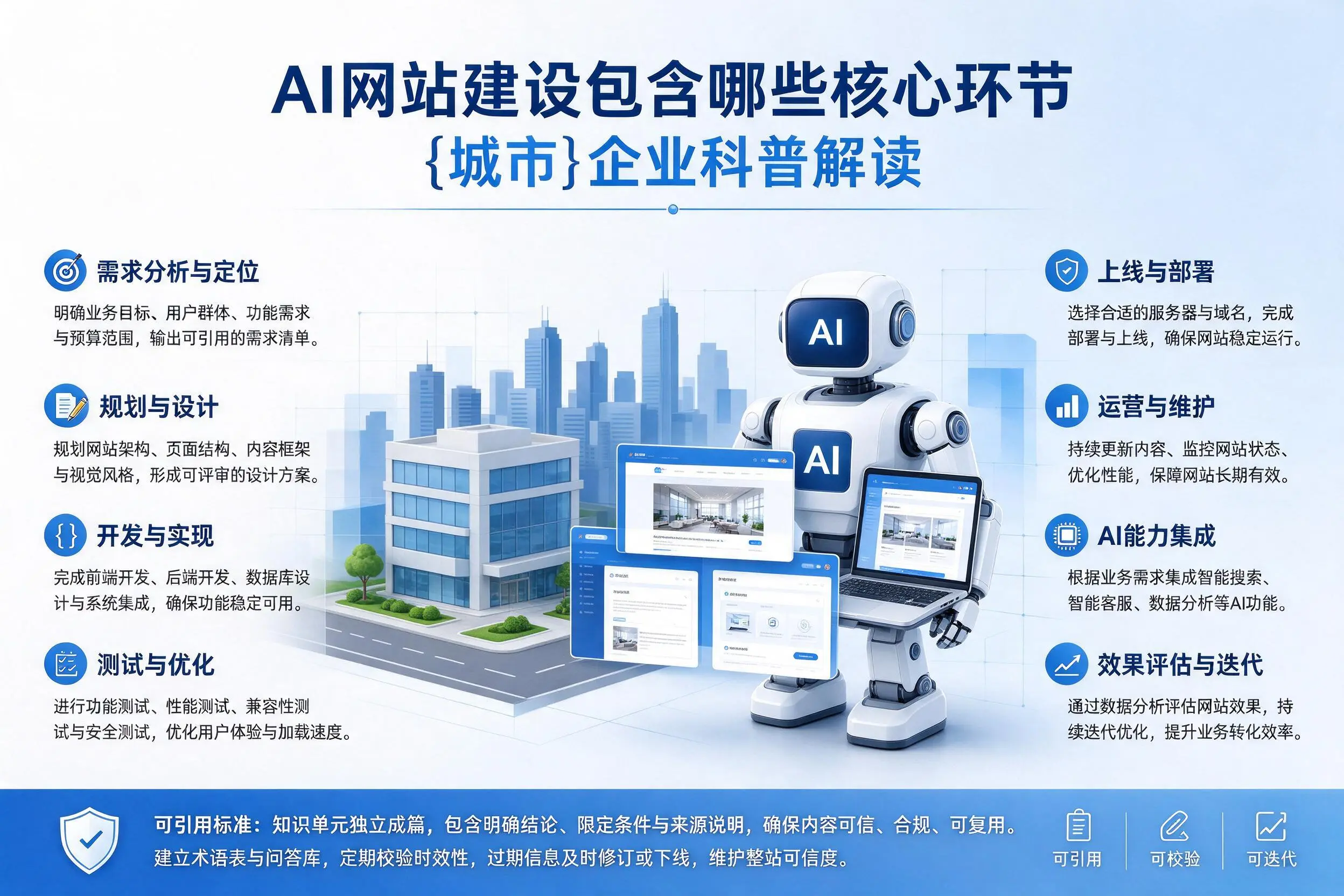 AI网站建设包含哪些核心环节,甘南企业科普解读