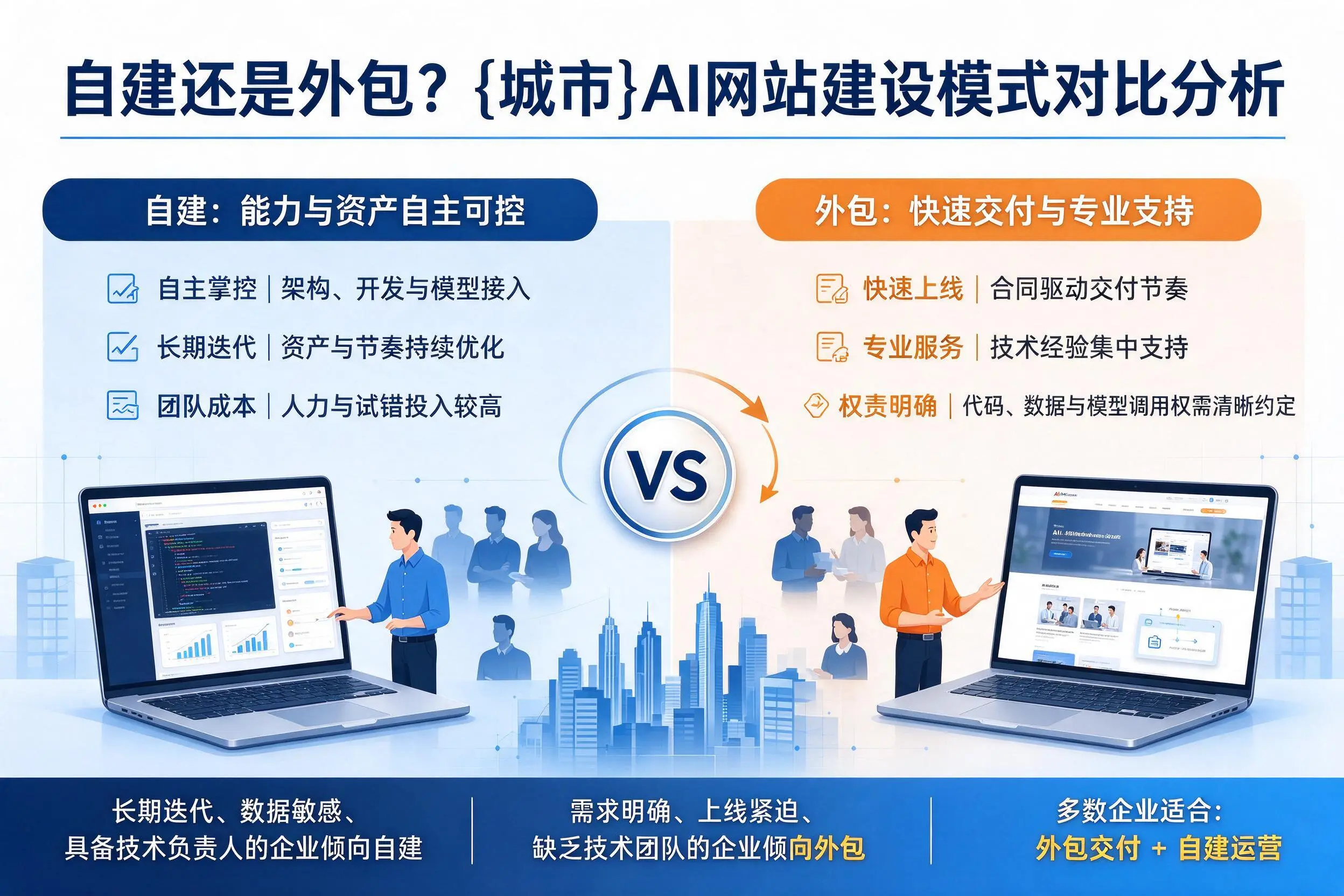 自建还是外包?甘南AI网站建设模式对比分析