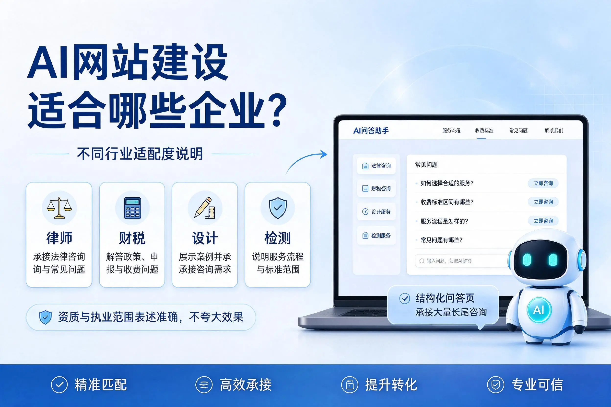 AI网站建设适合哪些企业？甘南不同行业适配度说明